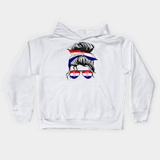 Hrvatska Croatia Flag Girls Croatian Girl Kids Kids Hoodie